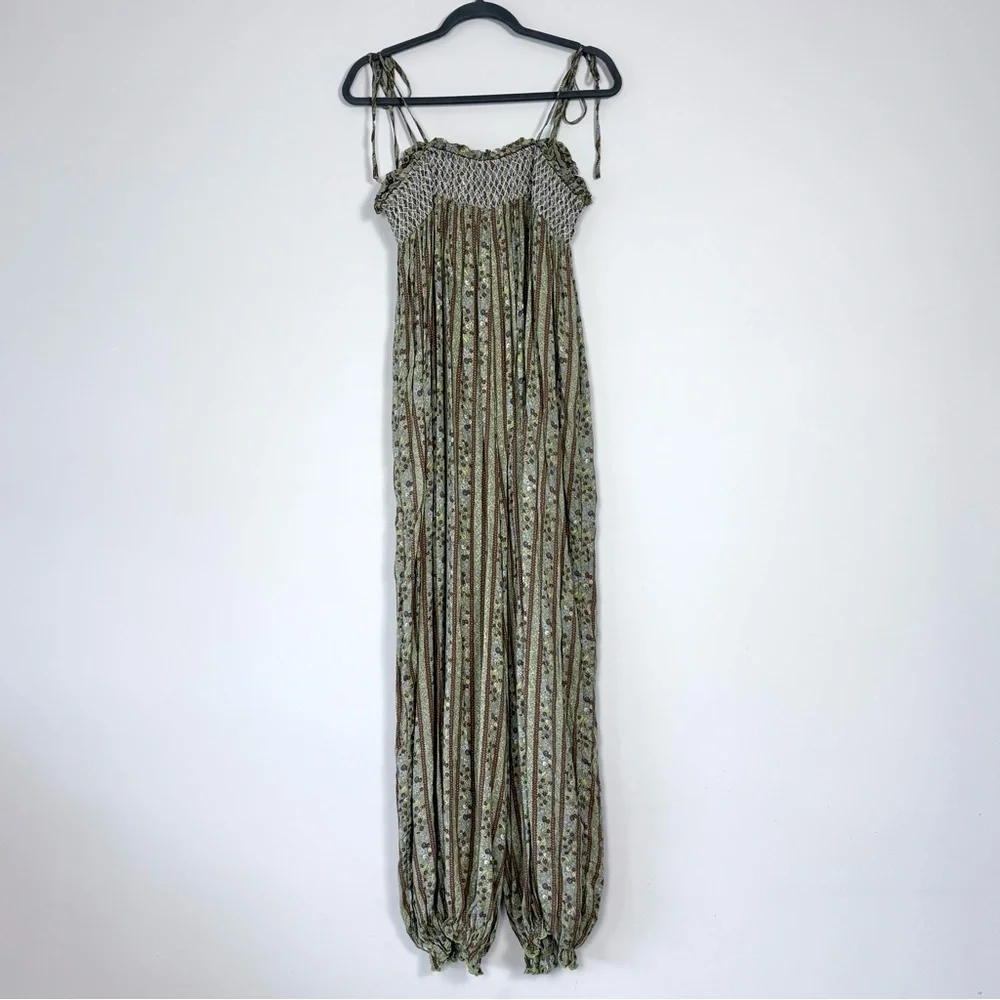 Intimately Free People Rule The World Floral Maxi Jumpsuit in Fern Combo Large - Picture 9 of 16